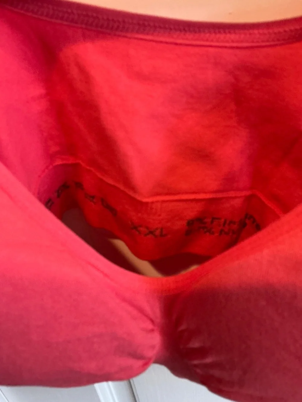 Fun pinkish red pullover bra in plus size xxl!